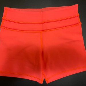 NWOT Lululemon Orange Boogie Shorts